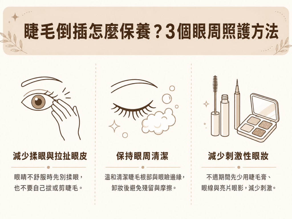 睫毛倒插日常如何保養?3個眼周照護方法