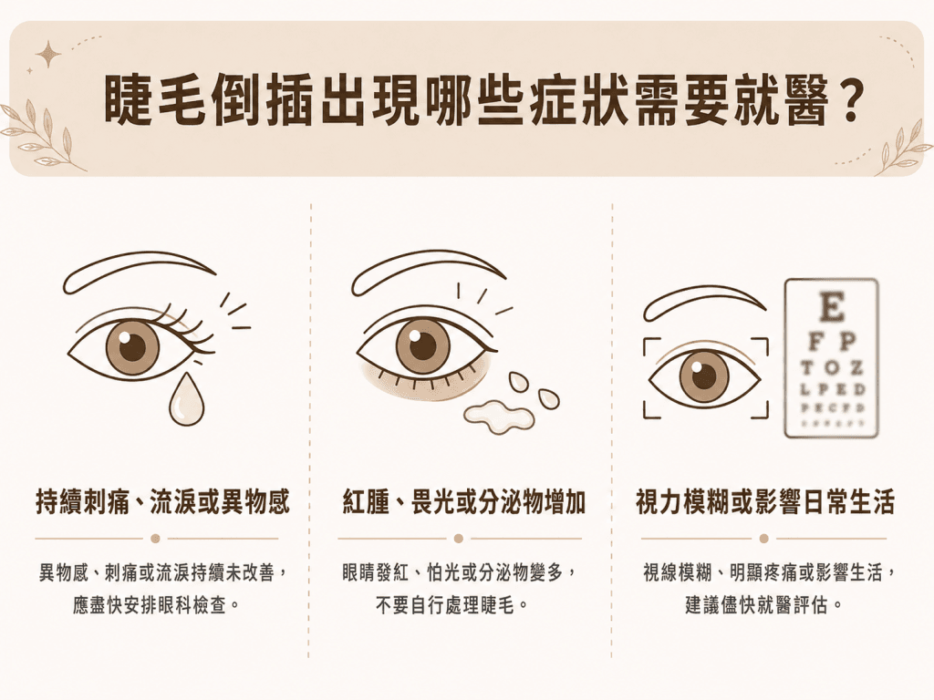 睫毛倒插出現哪些症狀需要就醫?
