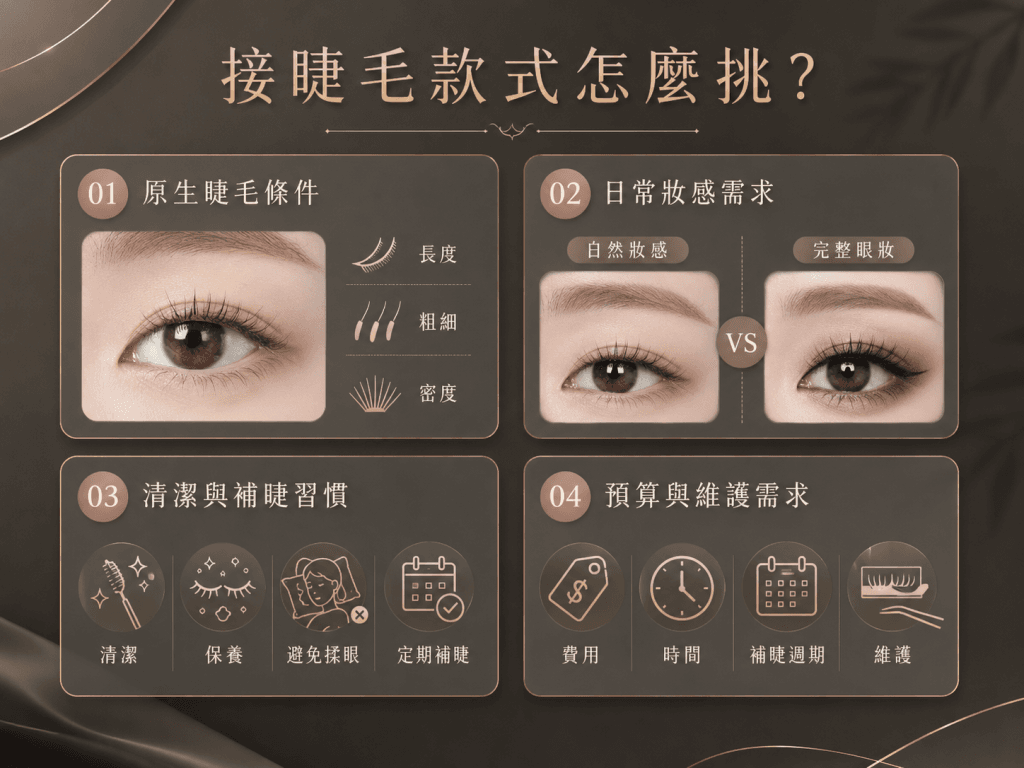 接睫毛款式怎麼挑？