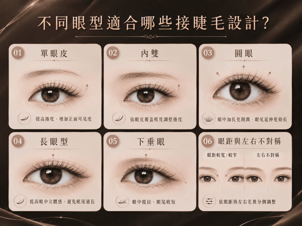 不同眼型適合哪些接睫毛設計？